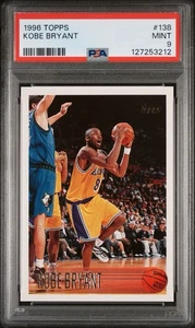 1996 Kobe Bryant Topps #138 RC PSA 9 Just Slabbed Perfect Case Rookie Lakers - Picture 1 of 3