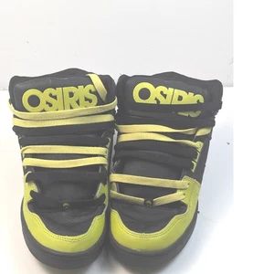 Osiris NYC 83 High Top Skateboarding Shoes Sneakers Black Yellow Mens Size 11 - Picture 1 of 14