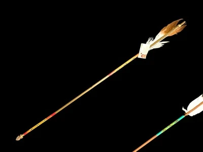 Punta de flecha pintada india navajo nativa americana auténtica de 37" con certificado de autenticidad Foto 1 de 4