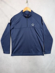 Nike Dallas Cowboys Miller Lite Men’s Size Large Navy 1/4 Zip Pullover Jacket - Picture 1 of 8