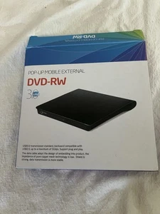 USB 3.0 Externes DVD Laufwerk DVD-RW Player Brenner - Pop-Up Handy für PC/Laptop - Bild 1 von 5