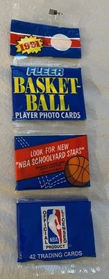 1991 Fleer 篮球工厂密封机架包 42 张卡全新 Poss。 迈克尔·乔丹 — 第 1/2 张图片