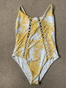 Seafolly ‘SUNFLOWER’ swimsuit size 12. Reversible. Adjustable straps. FREE P&P - Picture 1 of 14