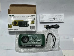 Kaito KA332W Tragbares Dynamo Solar AM/FM NOAA Radio mit USB 2 Anschlüsse Taschenlampe - Bild 1 von 10