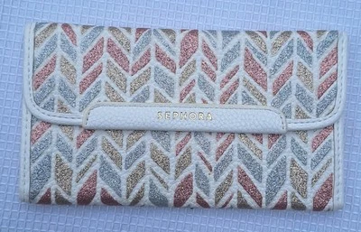 Estuche de brochas de viaje de maquillaje Sephora brillo multicolor 8"x4" doble pliegue Foto 1 de 4