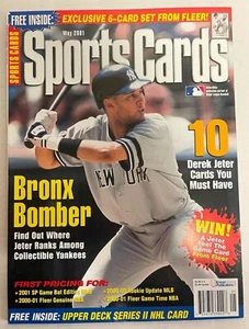 Sports Cards Magazine May 2001 Magazine Derek Jeter Cover + Fleer Sheet - Picture 1 of 4