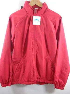 NUEVO CON ETIQUETAS TRI-MOUNTAIN Damas Cortavientos Color Rojo Talla Med Capucha Chaqueta Abrigo Foto 1 de 3