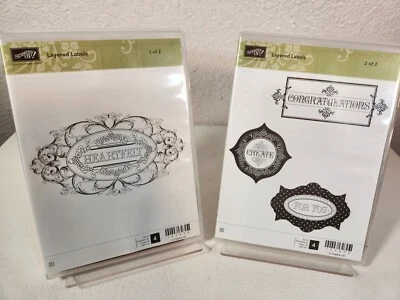 Stampin Up - Etiquetas em camadas - Dois pacotes de feltro para você 4 peças No. 127072 - Imagem 1 de 4