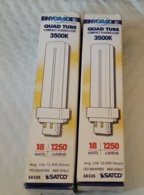 (2) 18 Watt Pin-Based Compact Fluorescent Lightning Fixture - SATCO-S8335 - Image 1 of 2