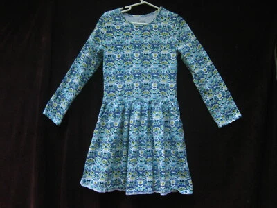 Vestido Garnet Hill Niñas ALGODÓN VERDE con Flores~M~Algodón Orgánico~FABULOSO Foto 1 de 3