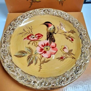 BURTON & BURTON LOWDEN FIELDS BIRD COLLECTIBLE PLATE NEW IN BOX - Picture 1 of 6