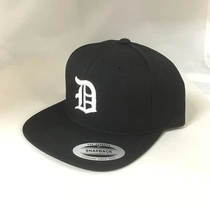 Antiguo Inglés D Snapback Sombrero 3D Bordado Inicial D Gorra Ajustable Yupoong Negro - Imagen 1 de 4