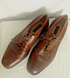 Bostonian Vintage Herren Oxford Schnürkappe Zehen Vollleder Hergestellt in Italien Gr. 12M - Bild 1 von 15
