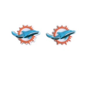 Miami Dolphins Fits Crocs Charms Jibbitz NFL Shoe Charms Clogs - Picture 1 of 2