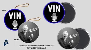 VIN SCULLY Memorial Ornament / Magnet Set - Collectible Tribute Gift Dodgers LA - Picture 1 of 1