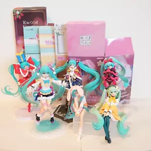 Miku Hatsune Serie Lot Figur 6 Stück mit 5 Faltschachteln Japanisch Vocaloid Anime - Bild 1 von 14