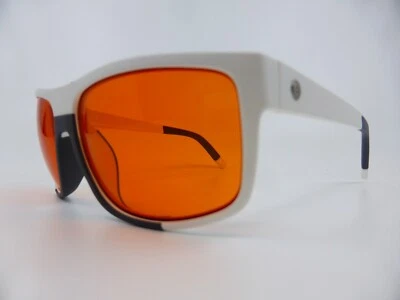 Electric FADE Sunglasses Matte White - OHM + Orange Lenses -  Made in Italy - Image 1 of 4