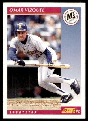 1992 Score Omar Vizquel Seattle Mariners #162 - Image 1 of 2