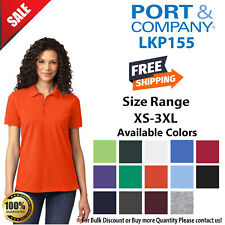 Port & Company Ladies Core Blend Pique Short Sleeves Polo T-Shirt. LKP155 XS-4XL
