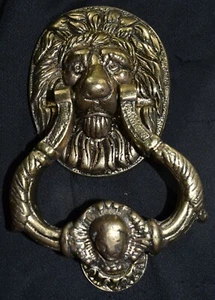 ALDABA - LLAMADOR PARA PUERTA, DE BRONCE CON CABEZA DE LEON # 1226 - Imagen 1 de 4