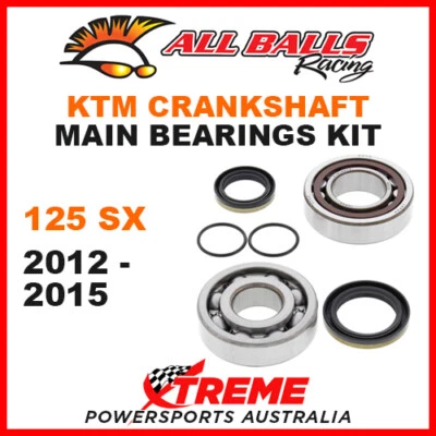 All Balls 24-1097 KTM 125SX 125 SX 2012-2015 Crankshaft Main Bearings MX - Image 1 of 2