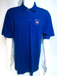 Majestic Men's Large Golf Polo Shirt~Blue~ Glove & Ball Patch Emblem - Bild 1 von 6