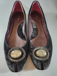 Via Spiga Womens Shoes Sz 5.5 US M Flats black suede Pre-owned - Picture 1 of 7