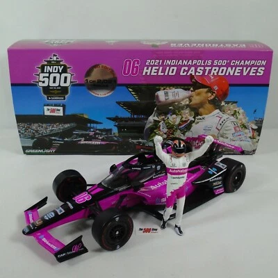 2021 Indy 500 Champion With Helio Castroneves Figure #06 AutoNation 1:18 Diecast - Image 1 of 4