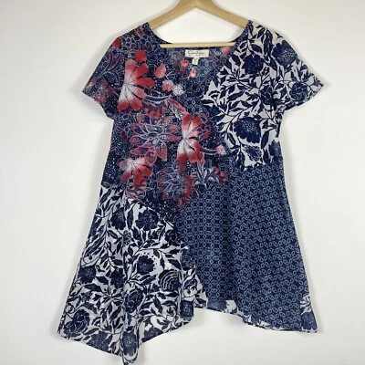 Jessica Simpson Maternity Chiffon Sheer Floral Top Blouse Shirt Womens Sz Small - Image 1 of 4