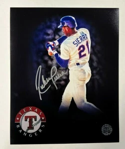 Foto firmada por Rubén Sierra #21 8x10 Texas Rangers sin caja autógrafos certificado de autenticidad - Imagen 1 de 4