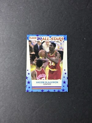 1989 Fleer Hakeem Olajuwon All Star Sticker Insert Card #2 - Houston Rockets 4 - Image 1 of 2