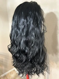 New Long Wavy Style Black Deep Part Lace Front Wig Womens Fashion Hair Wigs  - Picture 1 of 4