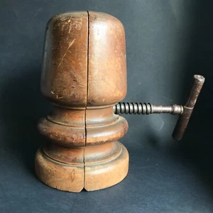 CRANK HAT SHAPE Hatter Milliner Mold Antique Vintage Decor - Picture 1 of 10