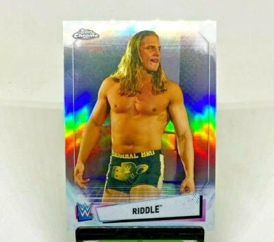 2021 Topps Chrome WWE Wrestling Refractor Riddle Monday Night Raw - Image 1 of 4