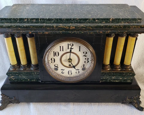 Antique Victorian Gothic 1887 Seth Thomas ST Adamantine Mantle Table Desk Clock Cover