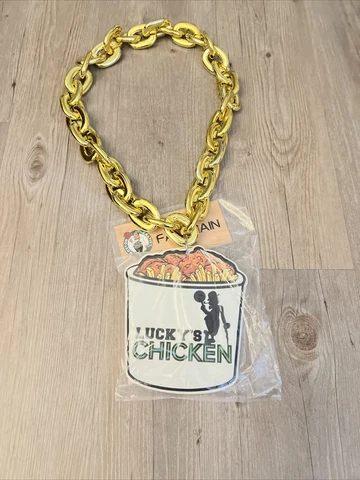 NBA Boston Celtics 3D Foam Man Cave Swag Fan Chain Necklace New Lucky’s Chicken Cover