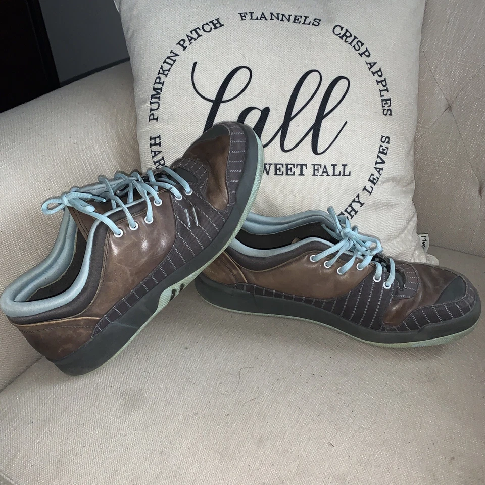 Sapato de skate Reebok couro marrom mais raro. Masculino tamanho 12. Forro azul RB 612 - Imagem 1 de 4