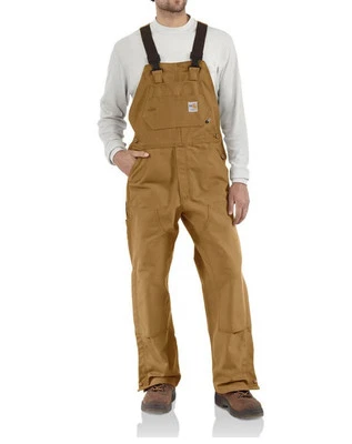 NWT Carhartt Brown Cat 2 FR Flame Resistant Duck Unlined Bib Overalls NFPA 2112 - Image 1 of 4