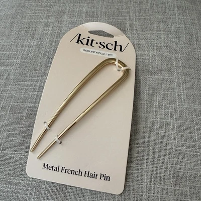 Kitsch Metal French Hair Pin Gold NWT - Image 1 of 2