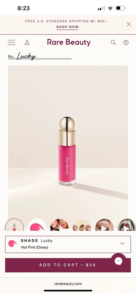 Rare Beauty by Selena Gomez Soft Pinch Liquid Blush Color: Lucky Size:0.25 FL OZ - Image 1 of 3