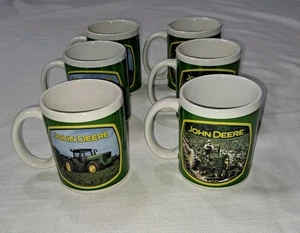 John Deere Green Label Tractor Coffee Tea Mugs. Set Of 6 Country Core Farm - Picture 1 of 6