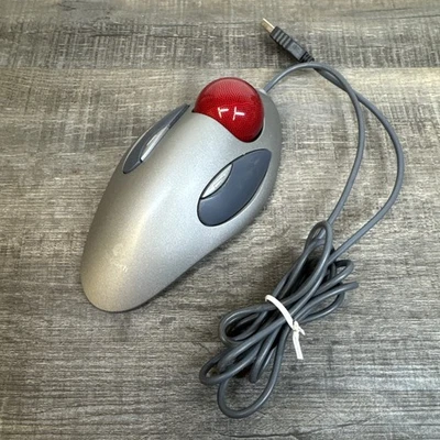 Logitech Ambidextrous Trackman Marble USB T-BC21 Mouse Trackball Working Tested - Image 1 of 4