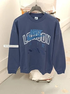 NIKE AIR LONDON OVERSIZED FLEECE CREWNECK SWEATSHIRT HQ1099-492 MENS SIZE LARGE - Picture 1 of 12