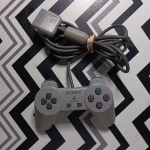 Controlador Sony PlayStation PS1 SCPH-1080 con cable gris OEM auténtico - Imagen 1 de 6