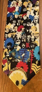 BEATLES Vintage 1996 Sgt Peppers Lonely Hearts Club Banda SEDA Cuello Corbata Apple Co - Imagen 1 de 11