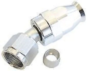 Aeroflow AF207-12DS Alloy 30 Deg Hose End -12AN Silver Swivel Nut Suit Teflon - Picture 1 of 4