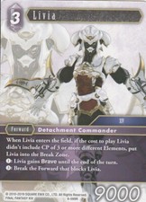 FINAL FANTASY TCG 1 X  LIVIA 9-099-R - RARE N0T FOIL - LIGHTNING