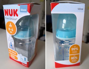 NUK First Choice+ Babyflasche 120ml, 0–6 Monate, Anti-Colic, Schnullergröße S - Bild 1 von 4