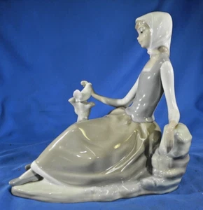 Lladro Spanien Schäferin mit Taube #4660 Porzellan Figur Retired (Top!) - Bild 1 von 15