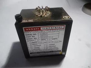 Abbott Transistor Military Power Supply W5DYX02-5 697605 110-130V 400hz 5 amp - Picture 1 of 4